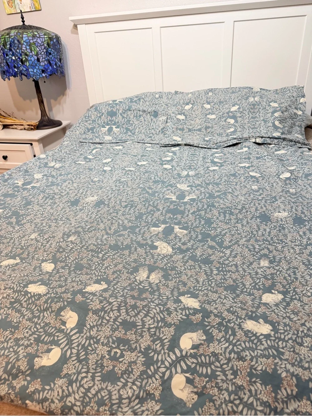 Garbo & Friends fabulous fauna sage green duvet with shams